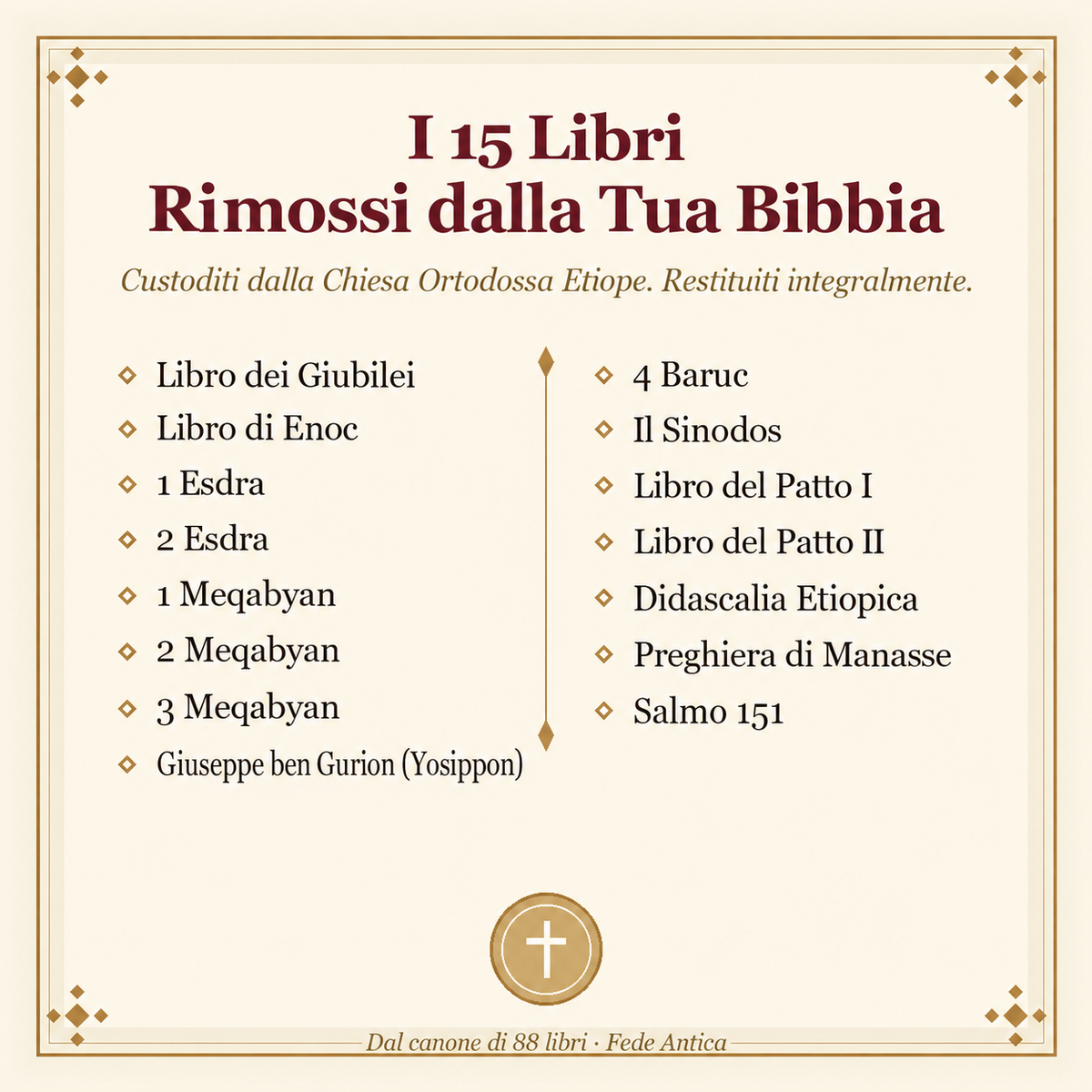 La Bibbia Etiope Completa Fede Antica: In Italiano